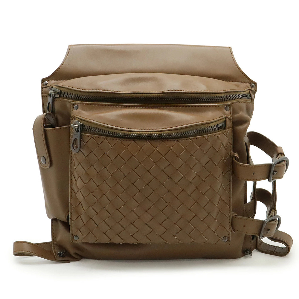 BOTTEGA VENETA Intrecciato Waist Bag Body Leather Brown